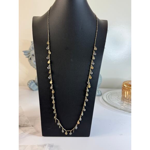 Gold toned necklace with dangle cha cha by Canvas. 35” + 3” ext - Picture 2 of 7